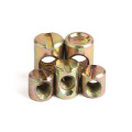 M6 M8 Carbon Steel  Yellow Zinc Plated Barrel Hammer Nut With One Hole